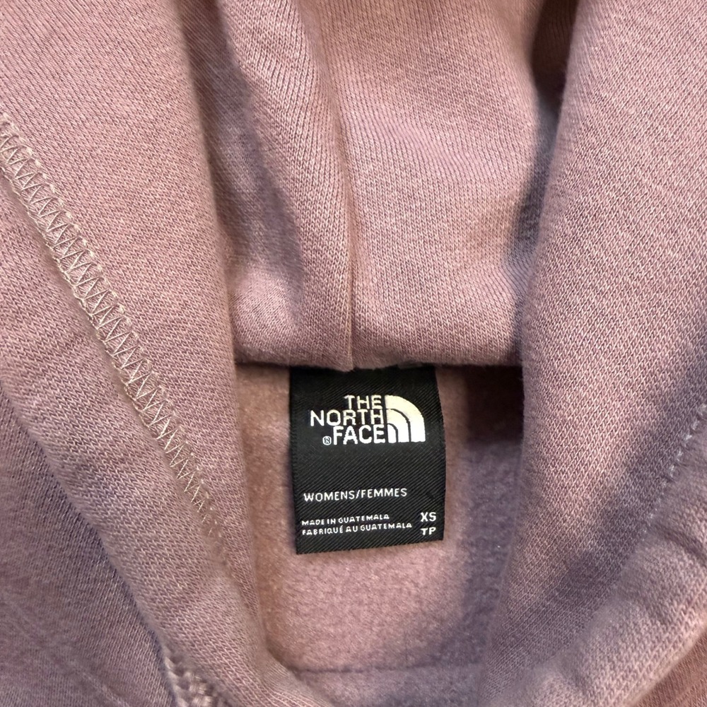 The North Face Womens XS Mauve Purple Cropped High Low Fleece Hoodie Sweatshirt - Picture 3 of 5